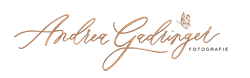 rotgoldener Logo Schriftzug Andrea Gadringer Fotografie